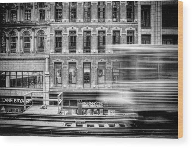 Chicago Wood Print featuring the photograph The Elevated by Scott Norris
