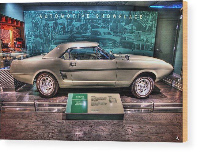 The First Wood Print featuring the photograph The First Mustang by Nicholas Grunas