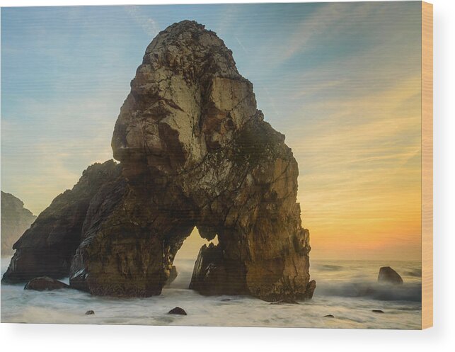 Rock Wood Print featuring the photograph The Giant Of The Seas I by Marco Oliveira