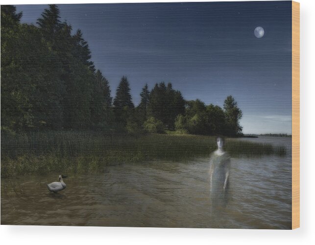 Ghost Wood Print featuring the photograph The Haunting by Belinda Greb