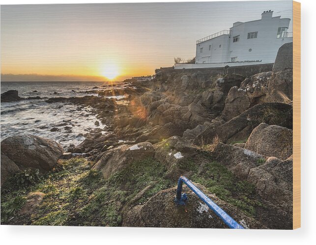 Clouds Wood Print featuring the photograph The house by the sea Sandycove Dublin Ireland by Giuseppe Milo