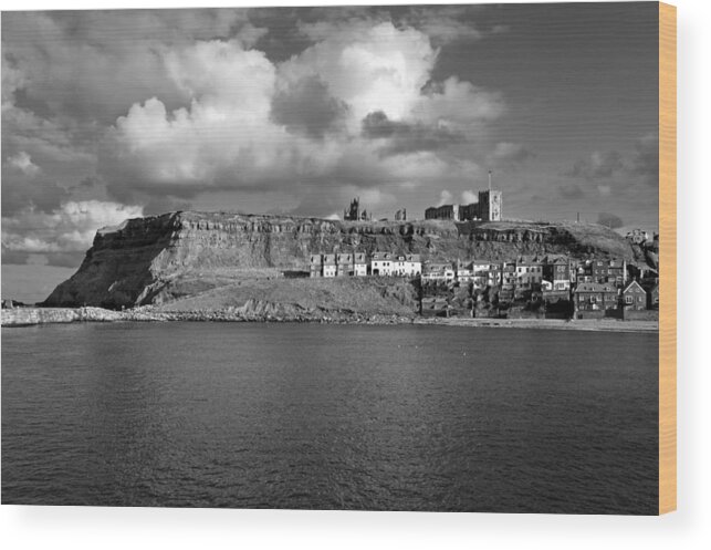 Britain Wood Print featuring the photograph The Imposing East Cliff - Whitby by Rod Johnson