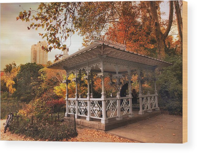 Central Park Wood Print featuring the photograph The Ladies Pavilion by Jessica Jenney