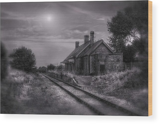Train Wood Print featuring the photograph The last stop by Jason Green
