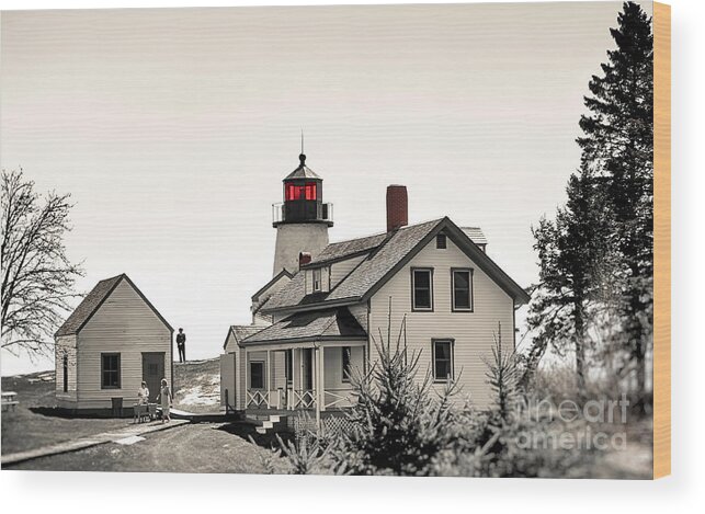 Swanson Collection Wood Print featuring the photograph The Lightkeeper Maine by Brenda Giasson