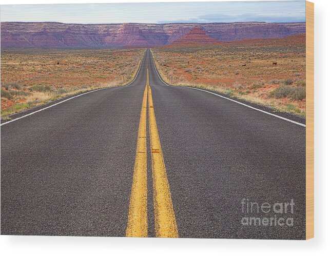 Red Soil Wood Print featuring the photograph The Long Road Ahead by Jim Garrison