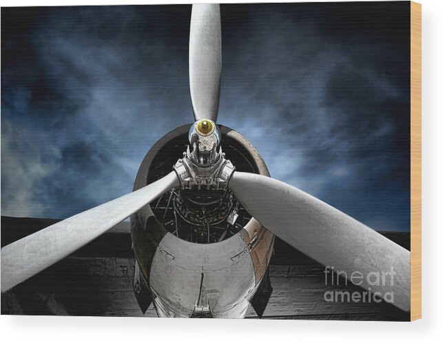 Airplane Wood Print featuring the photograph The Mission by Olivier Le Queinec