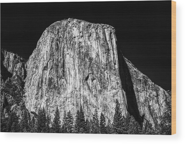 Yosemite Wood Print featuring the photograph The Monument by William Towner
