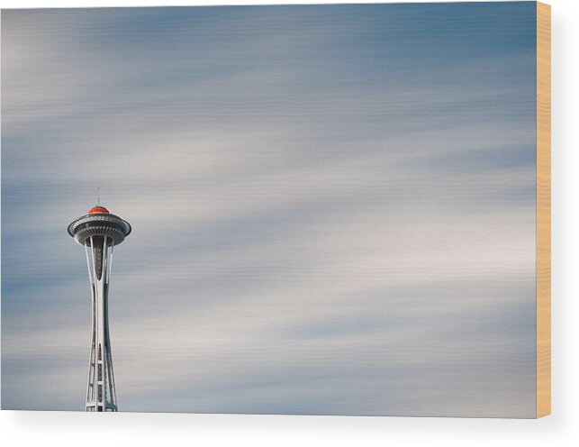 Seattle Wood Print featuring the photograph The Needle by Brian Bonham