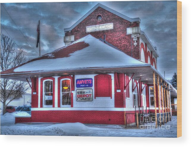 Train Station Wood Print featuring the photograph The Old Train Station by Terri Gostola