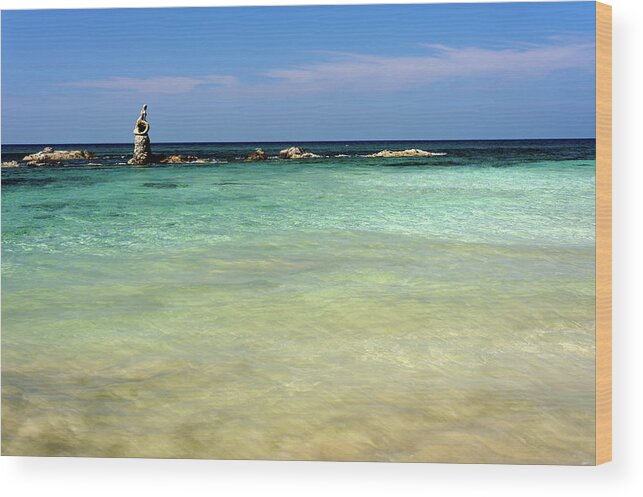 Tranquility Wood Print featuring the photograph The Rakhine Mermaid by Glenn Sundeen - Tigerpal