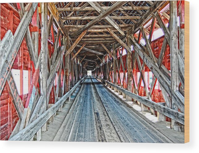 Structure Wood Print featuring the photograph The Road Less Traveled by Bianca Nadeau