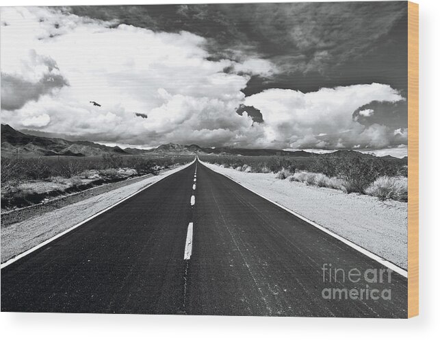Road Wood Print featuring the photograph The Road Less Traveled by Eddie Yerkish