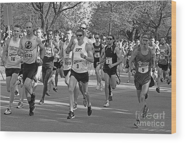 Running Wood Print featuring the photograph The Start by Deborah Benoit