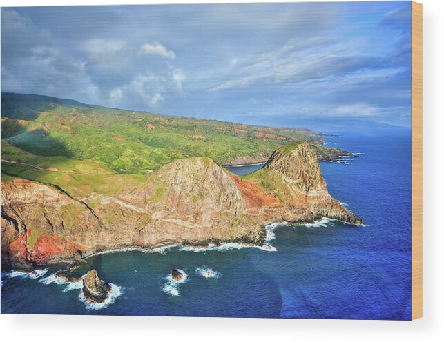 Scenics Wood Print featuring the photograph The Turtle Rock - Hawaii by Www.35mmnegative.com