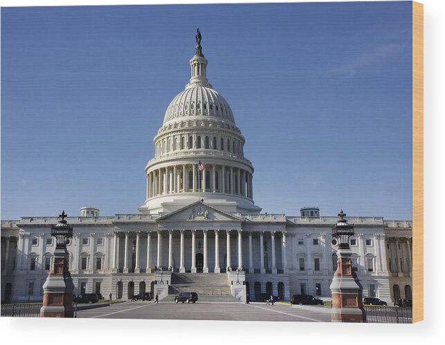 Kg Wood Print featuring the photograph The United States Capitol by KG Thienemann