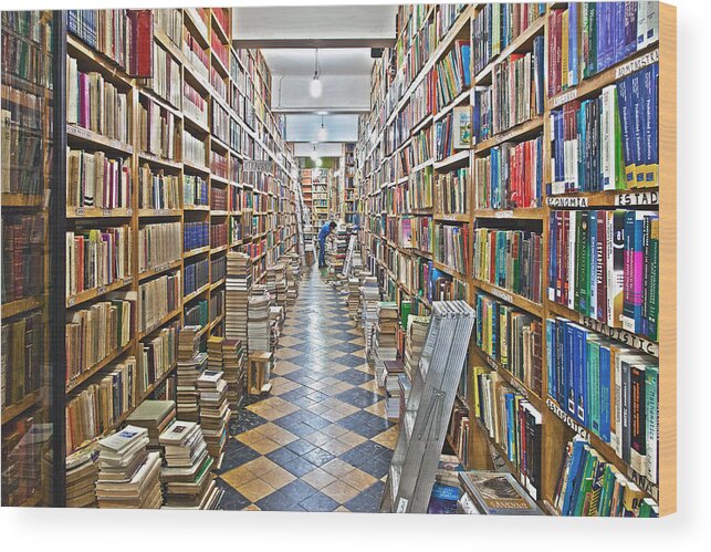 Books Wood Print featuring the photograph The Used Bookstore by John Bartosik