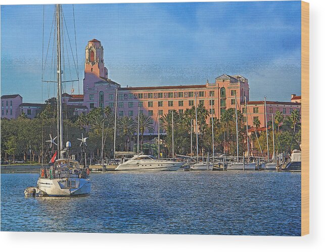 Vinoy Park Hotel Wood Print featuring the photograph The Vinoy Park Hotel by HH Photography of Florida