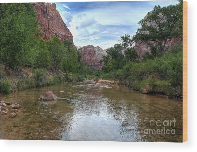 Virgin Wood Print featuring the photograph The Virgin River by Eddie Yerkish