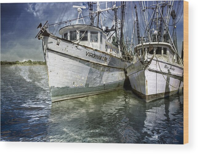 Boats Wood Print featuring the photograph The Virginia Lee and the Miss Harley by Debra and Dave Vanderlaan