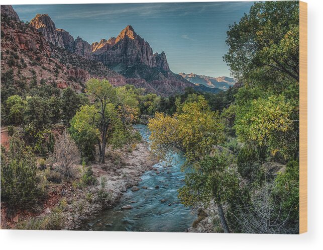 Zion Wood Print featuring the photograph The Watchman at Sunrise II by George Buxbaum