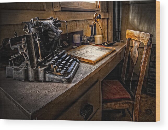 Appalachia Wood Print featuring the photograph The Writer's Desk by Debra and Dave Vanderlaan