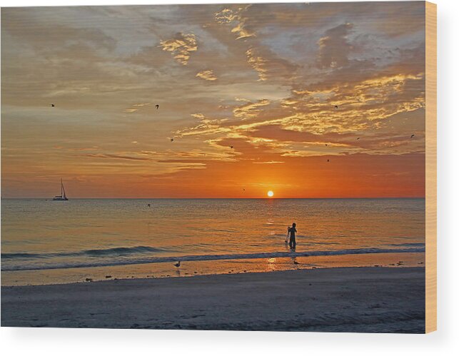 Fishing Wood Print featuring the photograph The Young Fisherman by HH Photography of Florida