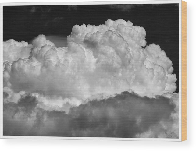 Black And White Photography Wood Print featuring the photograph Threatening Clouds by Peggy Dietz