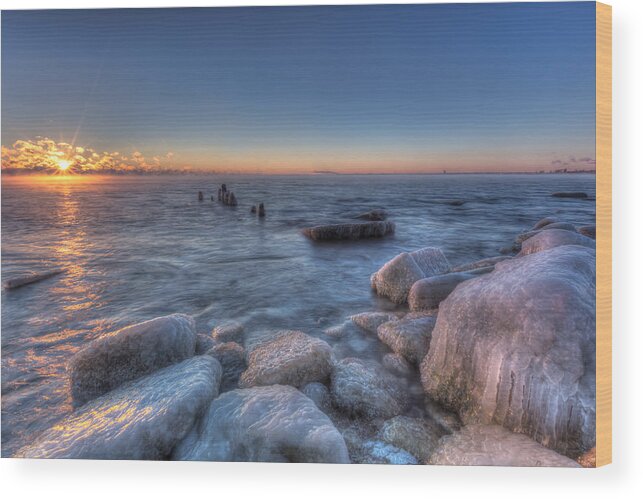 Sunrise Wood Print featuring the photograph Three Degree Sunrise by Paul Schultz