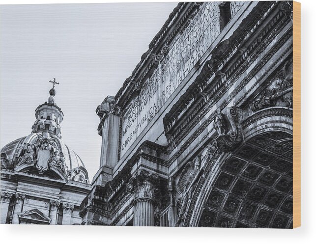 Rome Wood Print featuring the photograph Through the Past by AM FineArtPrints