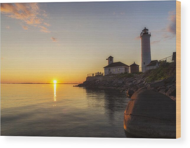 Tibbetts Point Lighthouse Wood Print featuring the photograph Tibbetts Point Lighthouse by Mark Papke