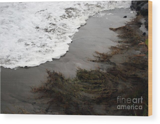 Winter Wood Print featuring the photograph Tide Kiss by Jeanette French