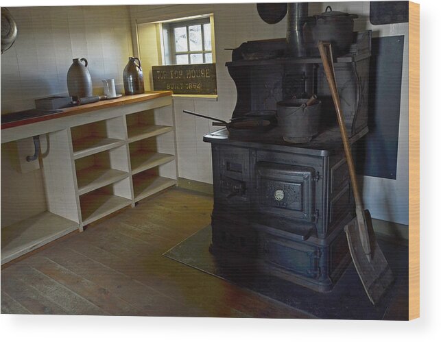 Stove Wood Print featuring the photograph Tip Top House Stove by Toby McGuire