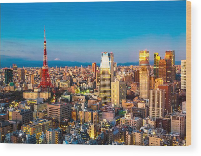 Tokyo Wood Print featuring the photograph Tokyo 15 by Tom Uhlenberg