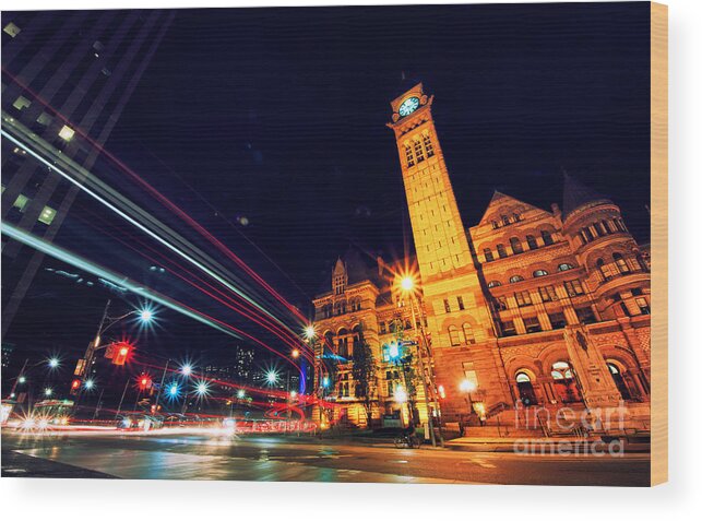 Toronto Wood Print featuring the photograph Toronto Old City Hall by Charline Xia