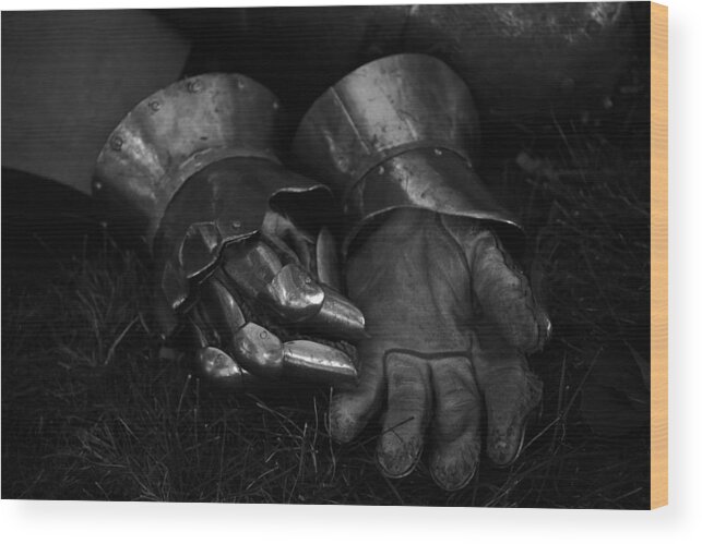 Knight Wood Print featuring the photograph Tossing the Gauntlet by Whispering Peaks Photography