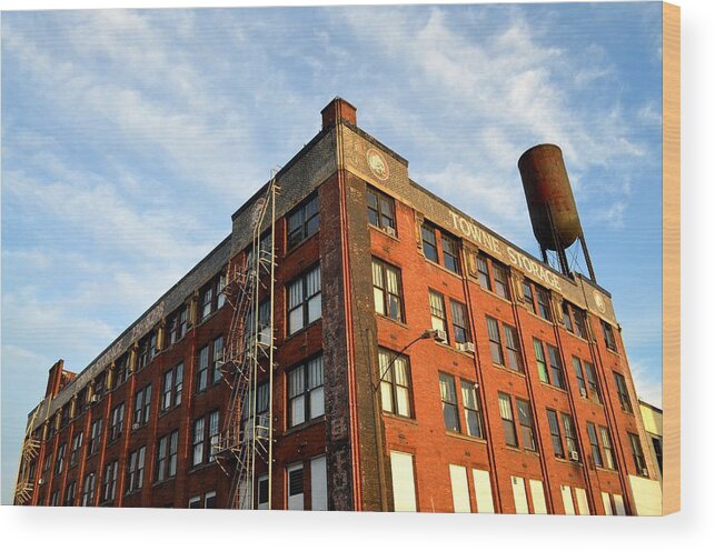 Towne Storage Wood Print featuring the photograph Towne Storage Building by Laureen Murtha Menzl