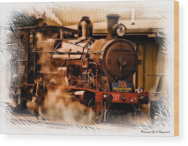 Trains Australia Wood Print featuring the photograph Train art 3237 by Kevin Chippindall