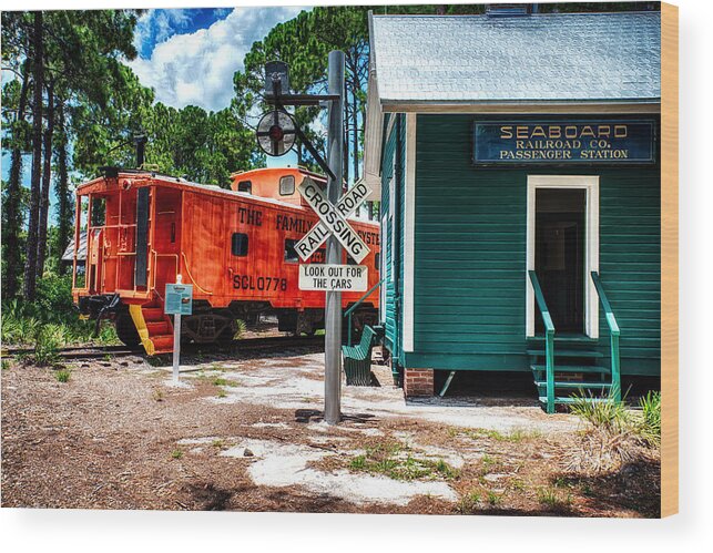 Train Wood Print featuring the photograph Train Station in HDR by Michael White