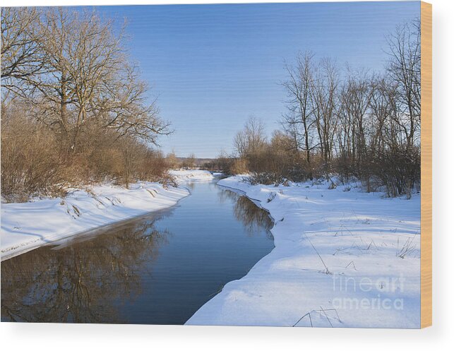 Winter Landscape Wood Print featuring the photograph Tranquility by Dan Hefle