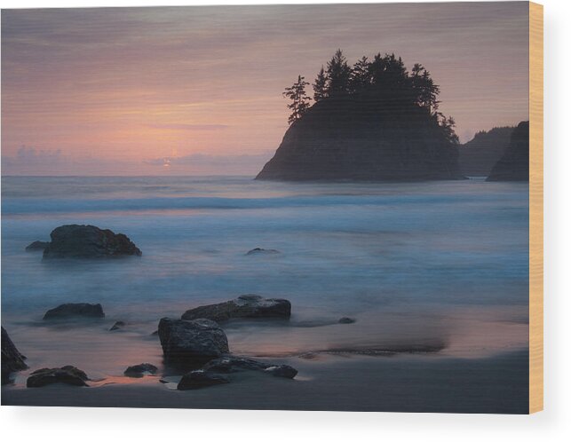 Trinidad Wood Print featuring the photograph Trinidad Sunset - Another View by Mark Alder