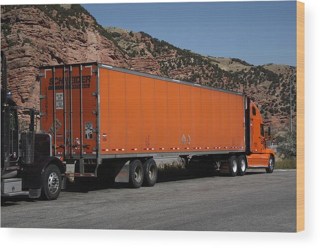 Alpine Wood Print featuring the photograph Truck Stop by Frank Romeo