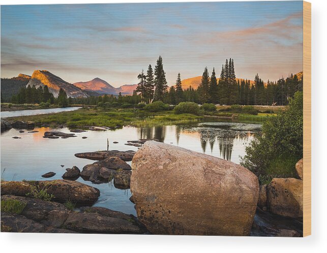 Tuolumne Wood Print featuring the photograph Tuolumne Sunset by Mike Lee