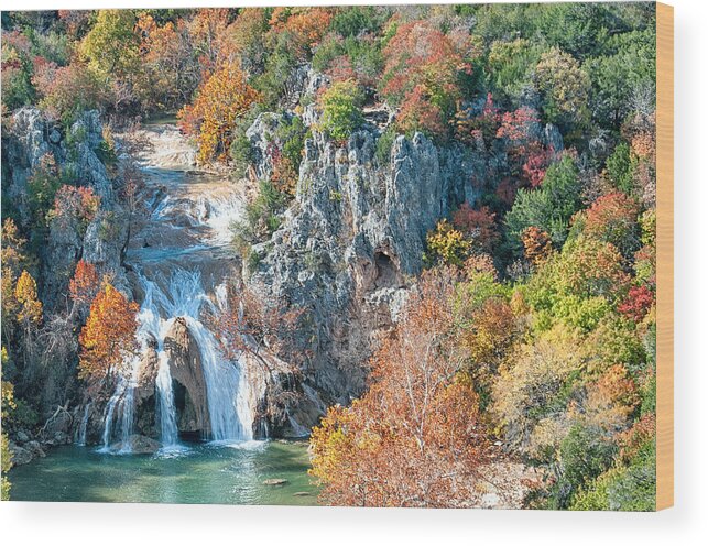 Arbuckle Mountains Wood Print featuring the photograph Turner Falls by Victor Culpepper