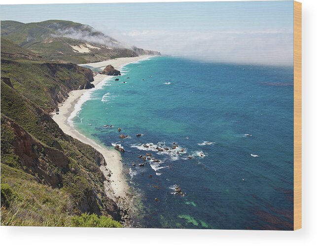 Tranquility Wood Print featuring the photograph Turquoise Blue Ocean, Big Sur by Amit Basu Photography