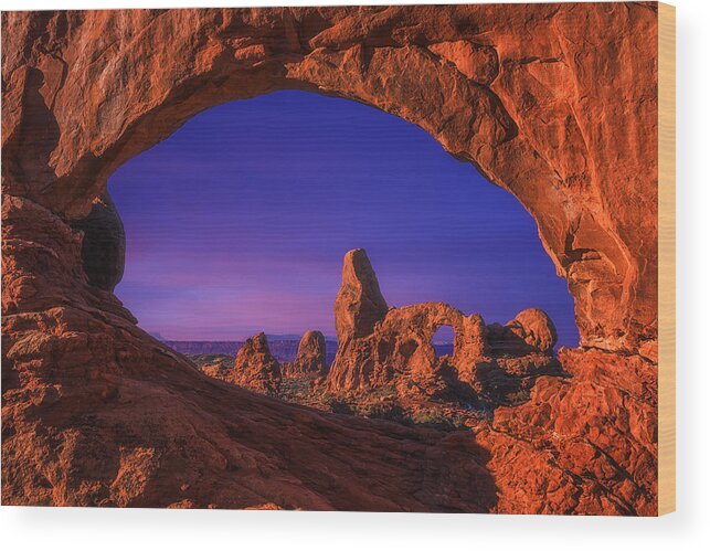 Arches National Park Wood Print featuring the photograph Turret Arch Sunrise by Darren White