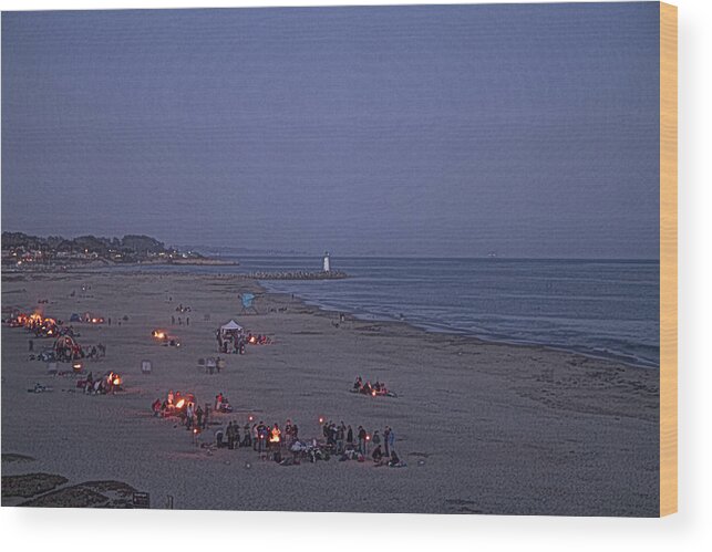 Lighthouse Wood Print featuring the photograph Twilight at SeaBright by Tom Kelly