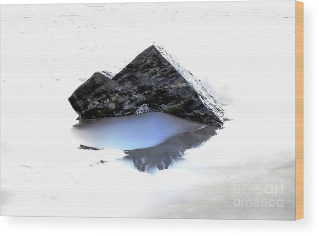 Abstract Wood Print featuring the photograph Twin Peaks by Marcia Lee Jones