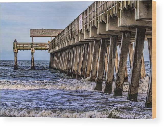 Tybee Pier Wood Print featuring the photograph Tybee Pier by Diana Powell