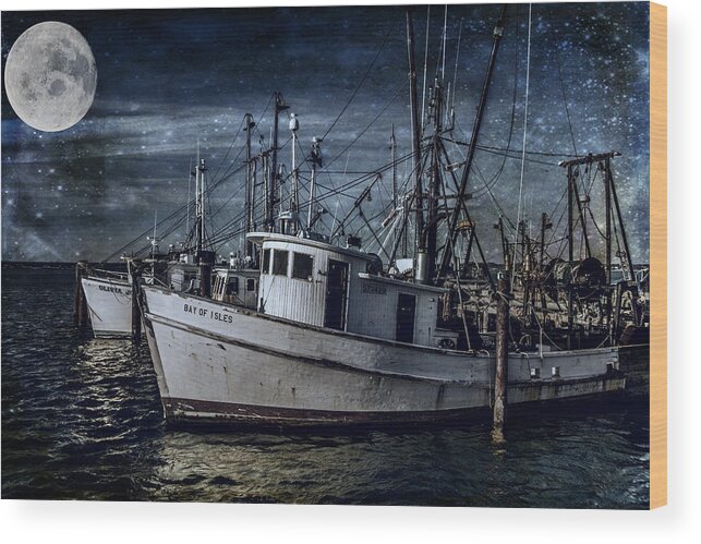 Nautical Wood Print featuring the photograph Under The Stars by Cathy Kovarik